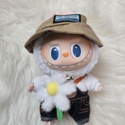 Labubu Fall In Wild Daisy Flower Pendant Keychain Plush