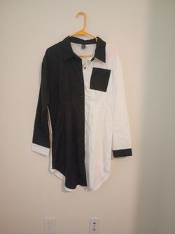 Women's black and white dress (L)