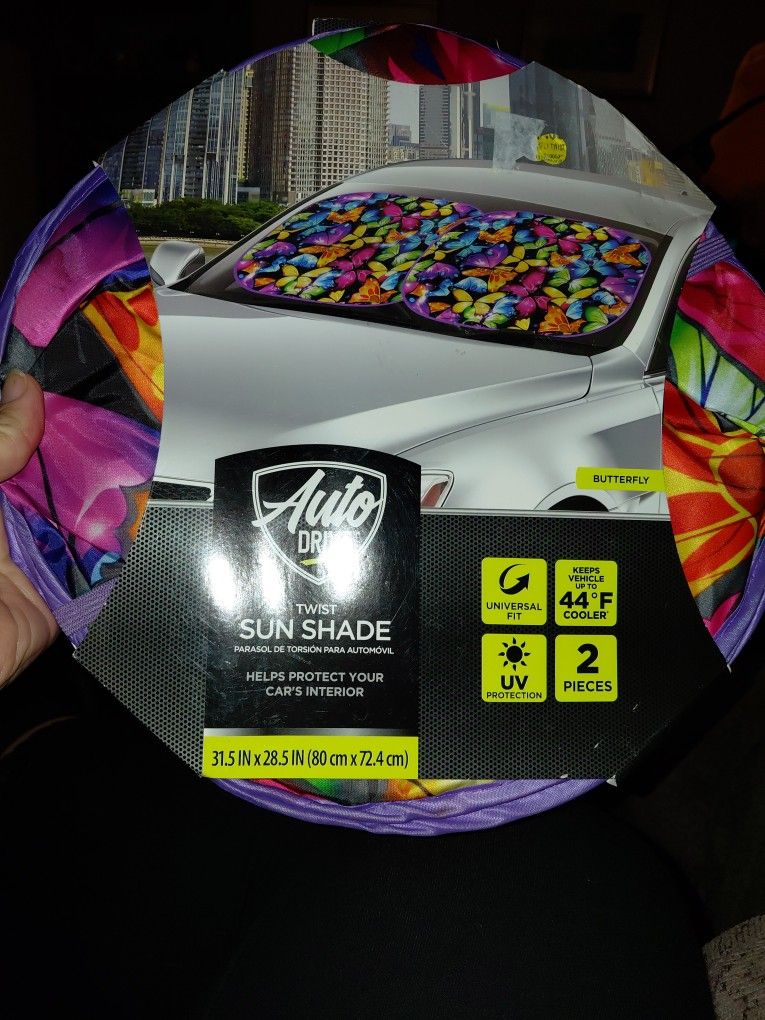 Auto Drive Twist Sun Shade Butterfly New
