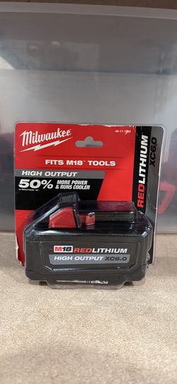 MILWAUKEE 48-11-1865 M18 REDLITHIUM™ HIGH OUTPUT™ XC6.0 Battery Pack