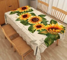 6 chairs sunflower table cloth new open package