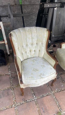 Vintage French Provincial Wingback Accent Chair