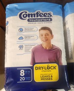 Comfees Youngsters Youth Diapers, Size 8
