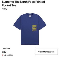 Supreme North Face Printed Pocket Tee Large
