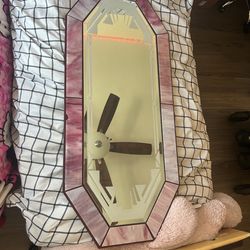 vintage pink mirror