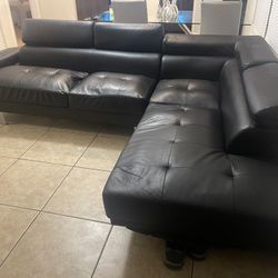 Black L Shape Sofa