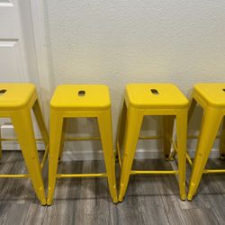 4 Backless Stools