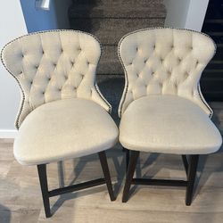 Counter Height Modern Farmhouse Swivel Barstool - pair