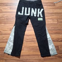 Reconstructed Jean With Floral Flare