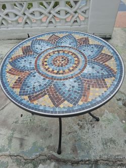 Mosaic patio table