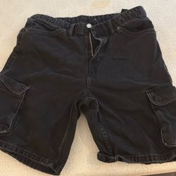 Black Jean Shorts 