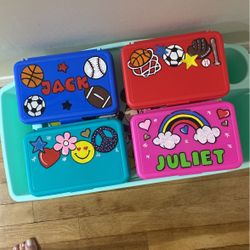 Hand Painted Kids Personalized Pencil/crayon School Supply Box