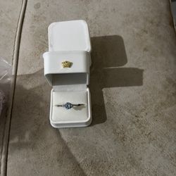 Engagement Aquamarine Blue Topaz Ring