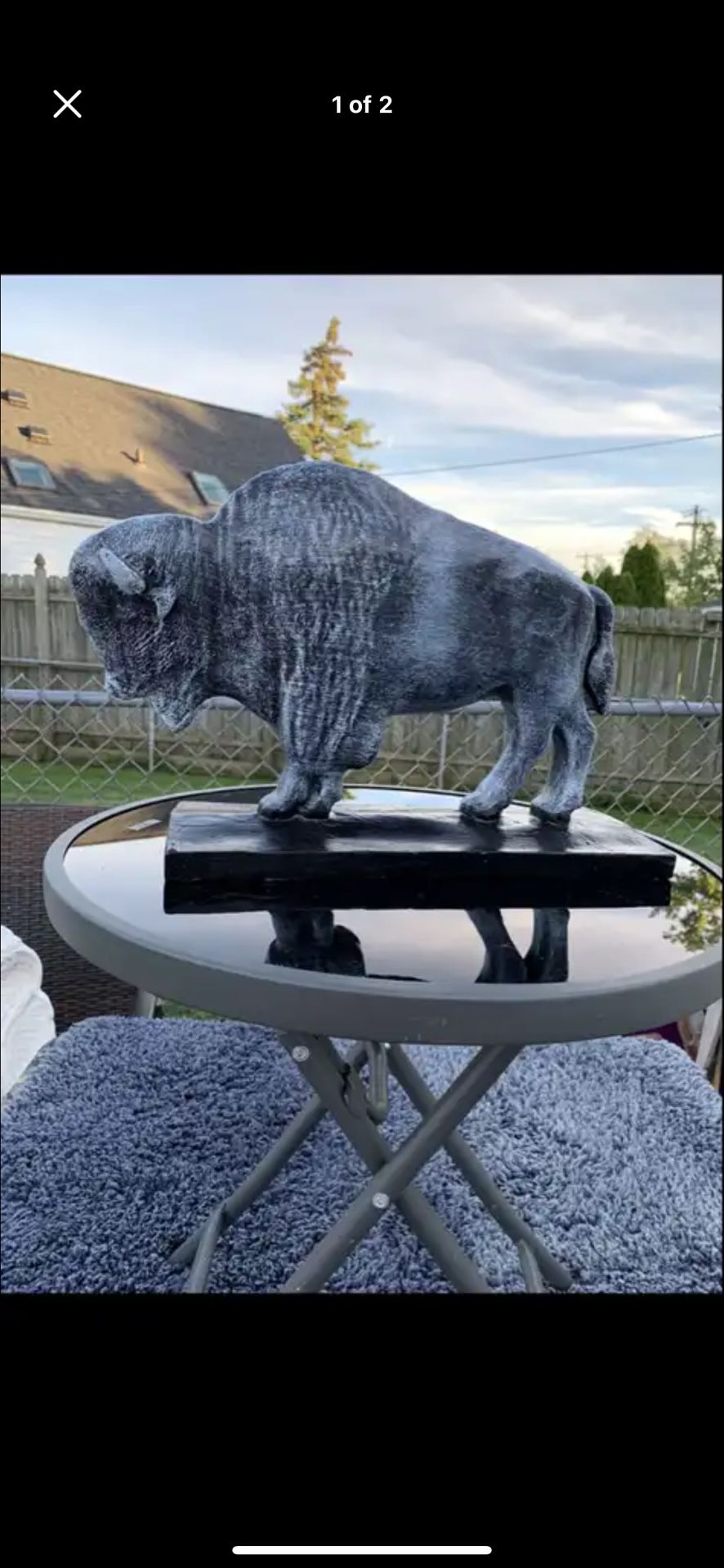 The Old Gray Buffalo Statue