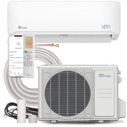 Senville LETO Series Mini Split Air Conditioner Heat Pump, 9000 BTU 110/120V, Inverter, Works with Alexa, SEER2 21.5, White