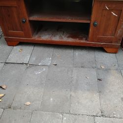 Light Stained One /Center Table..Red Upright Dresser Drawer