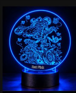 Rat Fink scoundrel mechanic Rat kustom kulture art Design lamp.