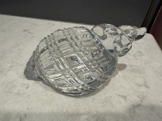 Vintage Waterford Crystal Conch Shell Paperweight