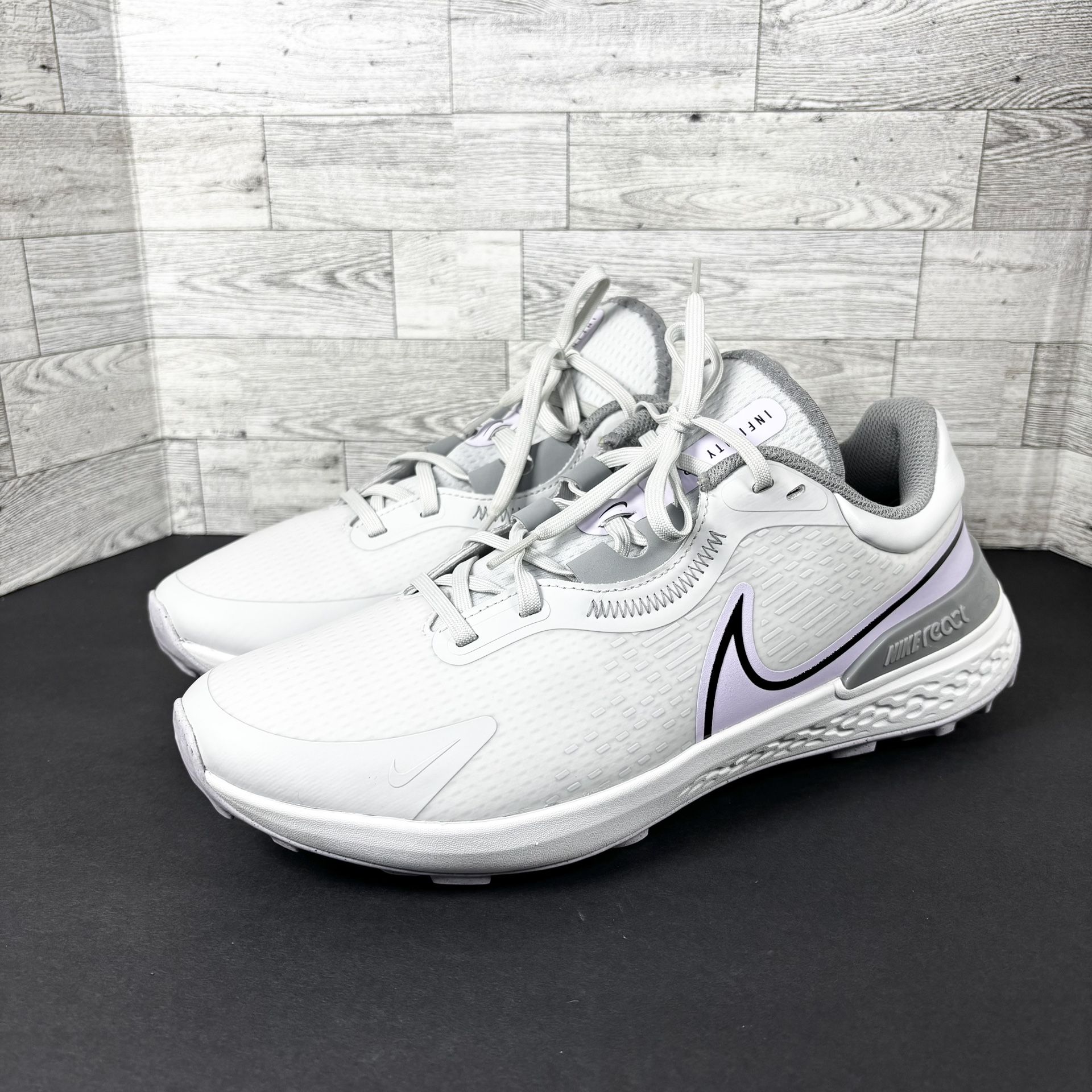 Nike Infinity Pro 2 Wide 11 Photon Dust Gray Purple White Men Golf Shoes