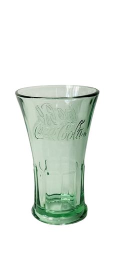 Vintage Green Heavy Libbey Coca-Cola Coke Drinking Glass