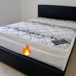 $375 Queen Bed Frame With Mattress And Boxspring Brand New Free Delivery