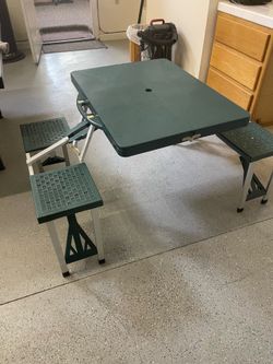 Folding table with case