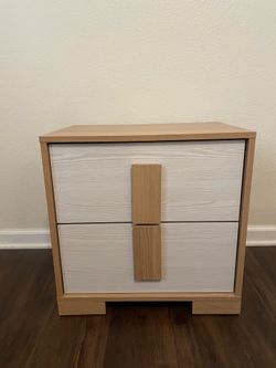 LuxenHome 2 Drawer Nightstand