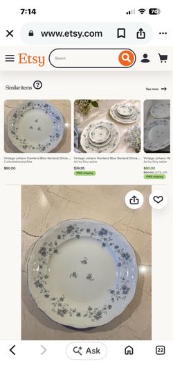 Johann Haviland China Set ( from Balvaria, Germany) $125