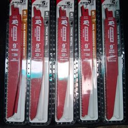 9 in. 8/10 TPI Steel Demon Bi-Metal Reciprocating Saw Blades for Cutting (5-Pack)×5