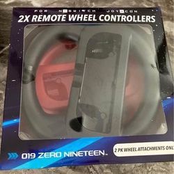 Néw in Open Box 2 Pack Of Steering Wheels For Nintendo Switch