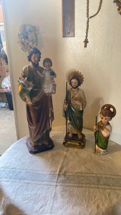 Catholic Resin Figures lot