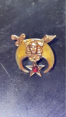14 k - enameled Shriner stud pin