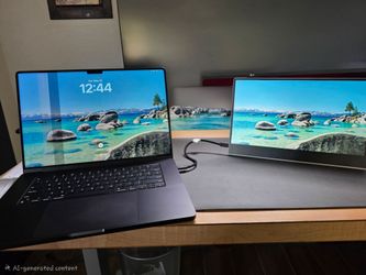 Macbook Pro 16 M3 36GB Memory and 1TB storage PLEASE READ DESCRIPTION Carefully!! FREE ADD ON HP 14 inch external travel monitor  and IOGEAR KVM