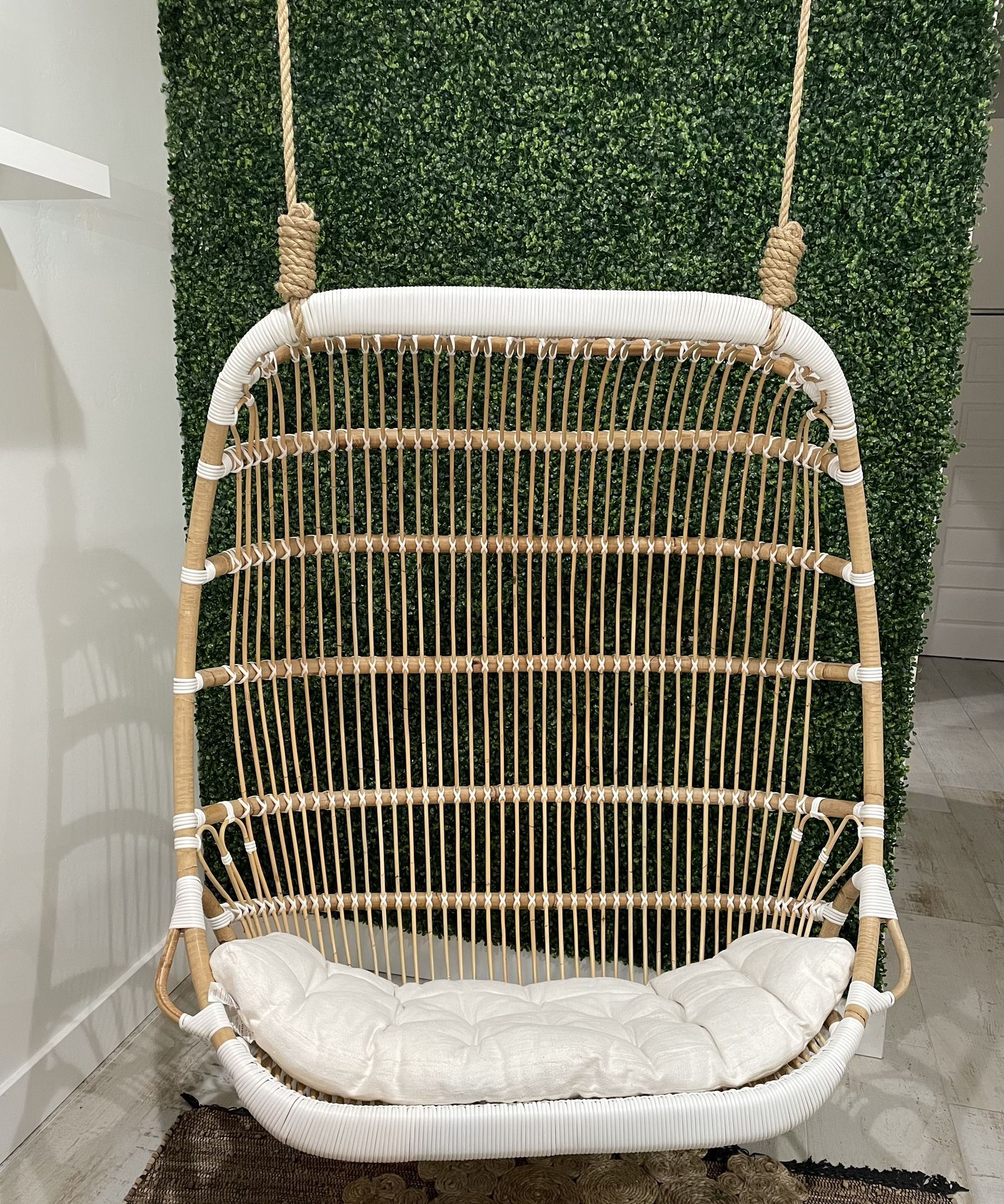 Serena & Lily Double Rattan Hanging Chair
