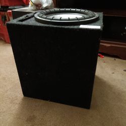 12-in subwoofer enclosed