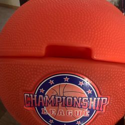 Orange Basketball Championship Plastic Toy Box