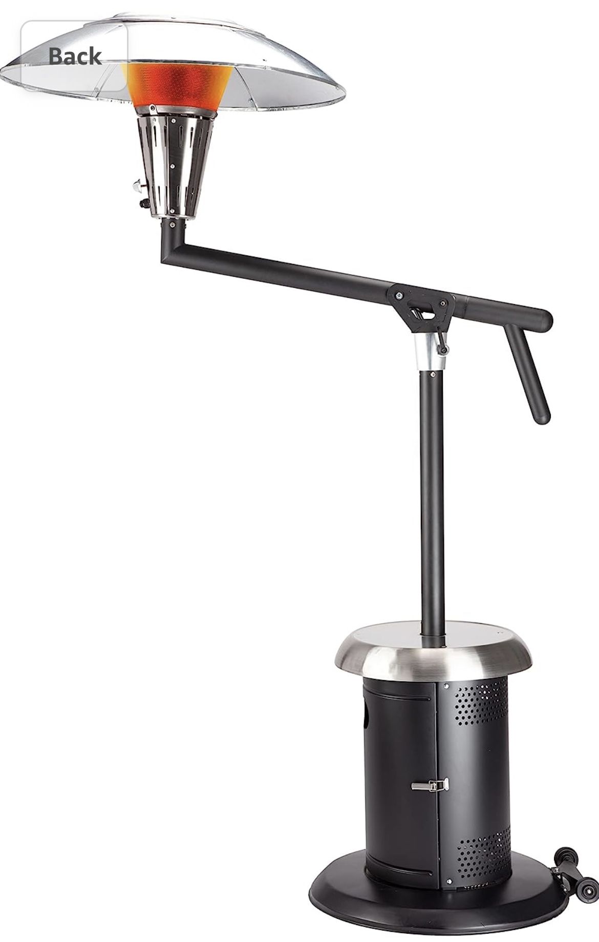 Cuisinart COH-400 Perfect Position Overhead Propane Patio Heater, Extra Large 33" Heat Shield