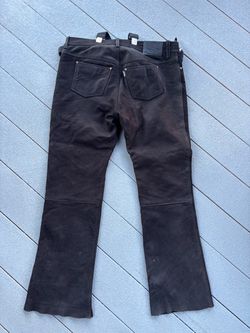 Leather motorcycle pants men