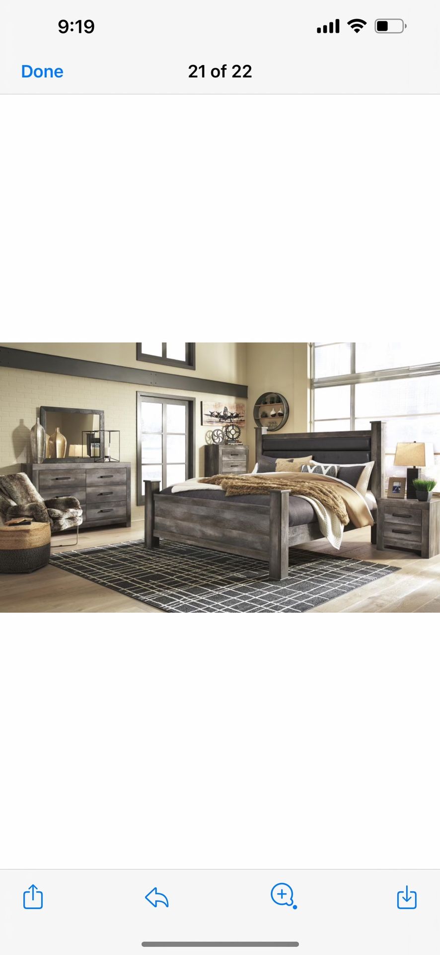 Queen Bed Dresser Mirror $1800 Chess Nightstand Extra