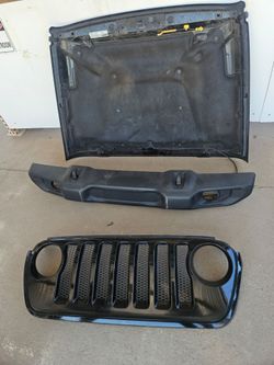 Jeep wrangler hood front Bumper Grille  18 to 23