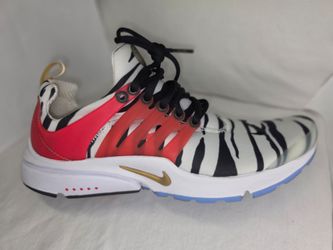 Nike Air Presto Korea Zebra CJ1229-100 White Black Red Gold Low Top Sneaker Size 10