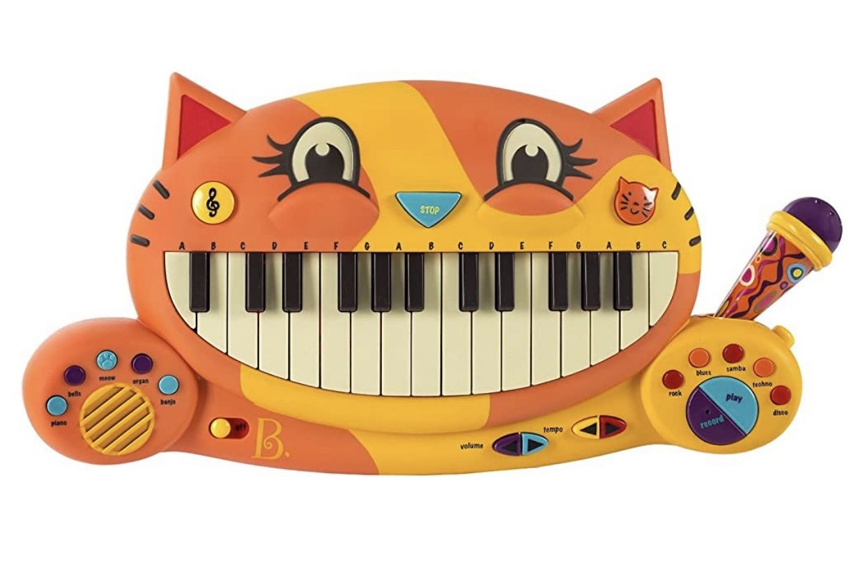 B. toys – Meowsic Toy Piano – Children’S Keyboard Cat Piano w