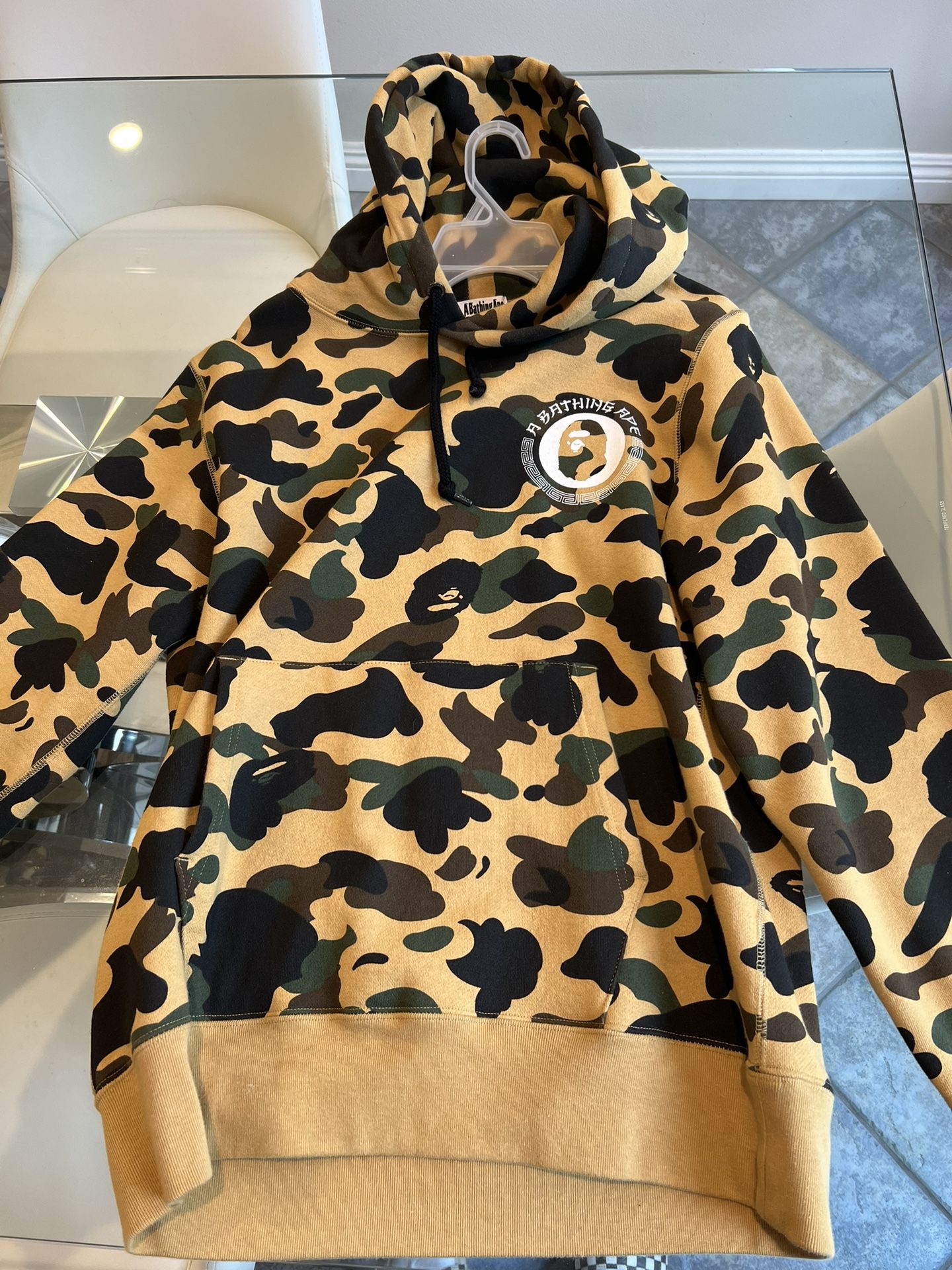 Bape 1st Camo Kanji Pullover Hoodie Large