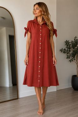 Boho linen dress