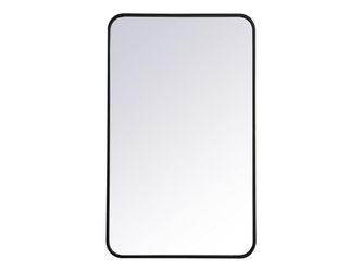 NEW! ELEGANT LIGHTING Rectangular Wall Mirror with Black Wrought Iron Frame