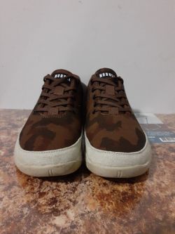NOBULL Canvas Trainer Lace Up Shoes Men's 9 Women's 10.5  Brown Camo 