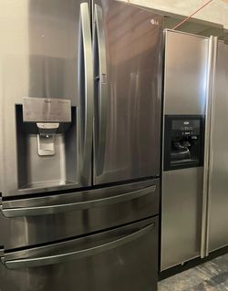 LG 4-Door Black Stainless Fridge
