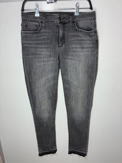 Joe’s Jeans Women’s Gray Washed Skinny Jeans with Raw Hem
