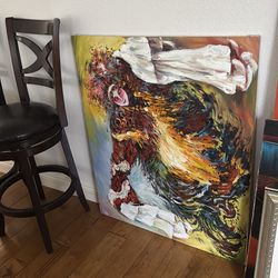 Original Chinese Canvas Art Large Canvas mounted on wood