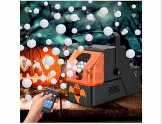 Brand new in the box- Bubble Fog Machine, Wooye 3-in-1 Smoke Bubble Machine w/Remote Control Metal Housing w/Handle, 450W High Powered, Large Capacity